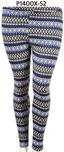 Docele Women's Fur Lined Printed Plus Size Leggings 1400x