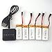 Wwman 5pcs 3.7V 450mAh Battery and charger for Udi U27 U941 U941A U841 U843 U842 transmitter RC quadcopter drone spare parts