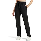 Zylioo Tall Women's Straight Leg Sweatpants 32"/34" Inseam Elastic Waist Casual Pants for Tall with Pockets Open Bottom