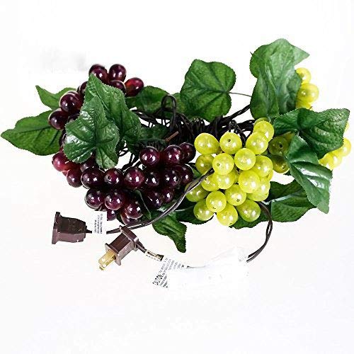 LIDORE 100 LED Purple&Green Grape String Lights. Grapevine Lights with 10 Cluster-UL Listed - Thumbnail 3