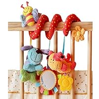 Swovo Baby Crib Activity Spiral Wrap Around Plush Toy Cute Bee Hanging Bassinet Stroller Car Seat Rail Toy