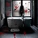 iTech More Halloween Decorations Horror Bloody Handprint &Footprint Stickers Window Decals Wall Stickers Decor for Vampire Zombie Party Decorations Supplies 8 Sheets（92 Pcs）