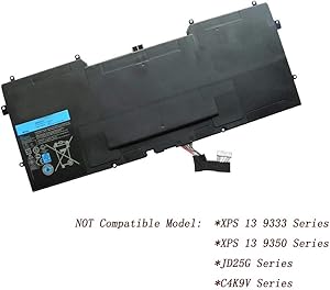 NEW Y9n00 Battery for Dell XPS 12 XPS 13 XPS 13-l321x XPS 13-l322x XPS L321x 489xn 489XN WV7G0 PKH18, NOT Compatible Dell XPS13 9333 C4K9V