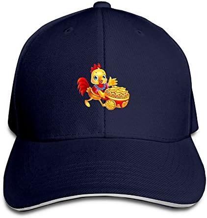 Fwegt53e MJN23ADW Unisex A Yellow Chicken Rock Climbing Cap Small Embroidery Cotton Baseball Cap Navy