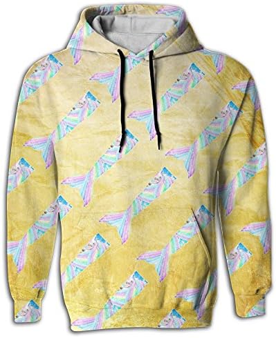 Sagittarius Mermaid Tail Men's Novelty Classic Long Sleeve Hoodie Pocket In Front For University Tunic