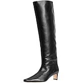miss left Women Comfortable Low Heel Pull on Knee High Boots Stylish Square Toe Winter Fall Party Fashion Long Boots Size 4-16 US