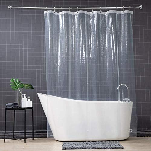 AmazerBath Shower Liner, Clear Plastic Extra Long Shower Curtain Liners
