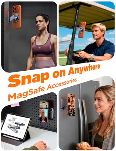 2026 Upgrade 360° Magnetic Golf Cart Phone Holder for iPhone [1s Snap], Golf Gifts for Fathers Day Birthday Gift for Men Husband Him Boyfriend Grandpa, Golf Accessories Fit EZGO Yamaha Club Car