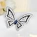 SANWOOD Women's Butterfly Rhinestone Brooch Pin Wedding Bridal Bouquet Jewelry (Silver)