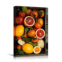 Canvas Wall Art Fruits Farmhouse/Country Food Fun Kitchen Multicolor Photography Spices - 12x18 inches