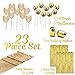 Artunique 23pc Gold Party Decorations & Party Supplies Kit | Huge Latex and Confetti Gold Balloons (18) | Gold Sequin Table Runner (1) | Gold Fringe Curtain Backdrop (2) | Gold Ribbon (2) |