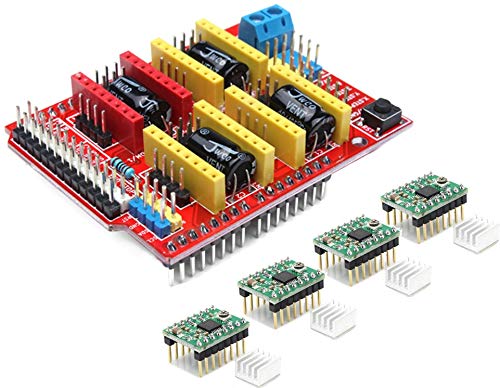 CNC Shield - Expansion board with stepping motor A4988 (Green color) with heat sink