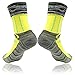 RANDY SUN Waterproof Hiking Snowmobiling Not Ultra-Thin Fabric Socks, Men's High Performance Sports Lifestyle Healthy Life Crew Cut Boot Wading Socks Yellow Black Grey M