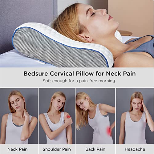 BEDSURE Neck Support Contour Pillow Memory Foam Pillow for Sleeping
