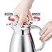 64 Oz 18/10 Stainless Steel Coffee Carafe Thermos Carafe Double Walled with press button Vacuum Carafe Insulated by Gabbay