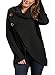 FIYOTE Women Button Down Long Sleeve Turtleneck Knit Hooded Cardigan Sweater Coat X-Large Size Black