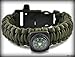 Paracord Bracelet 5-in-1 Mil-Spec 550 Flint Firesteel with Striker Blade-Scraper Compass and Whistle, 7-strand 13-ft usable cord for Personal-Protection Emergency-Preparedness Best EDC Survival Gadget