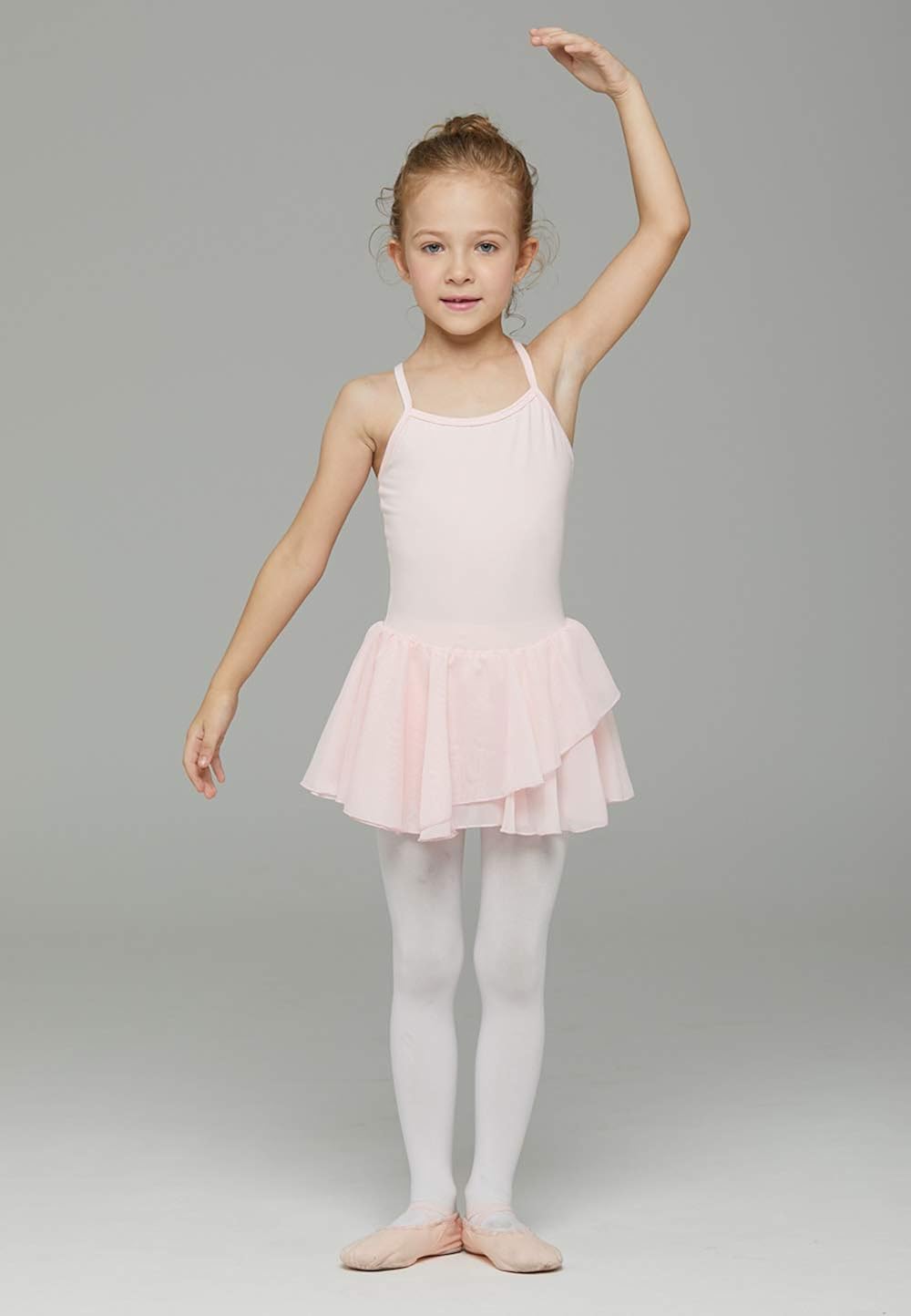 MdnMd Camisole Ballet Dance Leotard with Tutu Skirt for Toddler Girls Gymnastic Ballerina Dress Outfit: Clothing