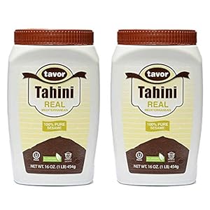 Tavor Tahini Pasta 100% – Echte Mediterrane 100% Pure Sesam All Natural 454gr (2 pak)