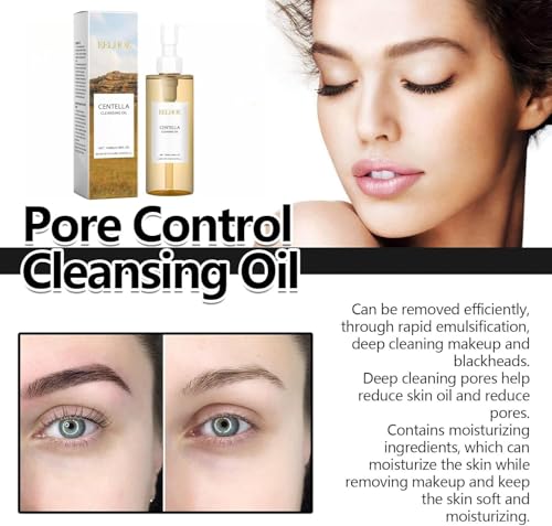 LBOYLOVE® Centella Cleansing Oil, Natural Oil Cleaner, Face Cleanser Women, Oil-Based Facial Cleanser Gentle Makeup Removal, Make Up Remover, Cleansing Oil for Face, Face Wash Women, Gentle Cleanser