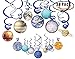 Solar System Hanging Swirl Decorations,Planets/Outer Space Party Supplies Decor Party Stremers Kids Birthday Decorations Ceiling Ornaments(30 PCS)