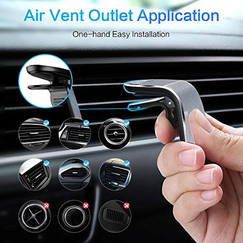 Magnetic Car Phone Holder (2 Packs), Magnet Universal Vent Mobile Navigation 360 Degree Rotation for iPhone Xs Max XR X 8 7 6 Plus Samsung Galaxy Note 10+ 10 S10 S9 S8 etc
