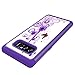 Galaxy Note 8 Case, MicroP Hybrid Dual Layer Silicone Plastic Armor Defender Phone Case Cover for Samsung Galaxy Note8 (Armor Purple Flower)