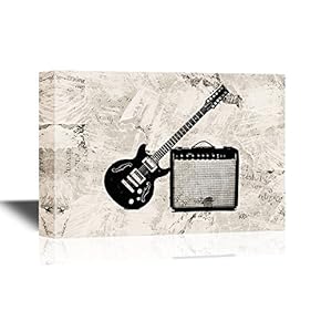 Electric Guitar Leaning on a Small Amplifier