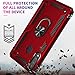 Newseego Compatible with Samsung Galaxy A20S Case, (Not Fit A20) Armor Dual Layer 2 in 1 and 360 Degree Rotating Metal Ring Holder Kickstand & Shock & Scratch Support Shockproof Hard Cover –Red
