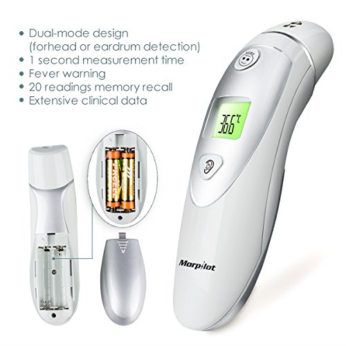 Morpilot Forehead and Ear Thermometer Dual Mode Professional Digital