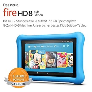 Das neue Fire HD 8 Kids Edition-Tablet, 20,3 cm (8 Zoll) HD Display, 32 GB, blaue kindgerechte Hülle