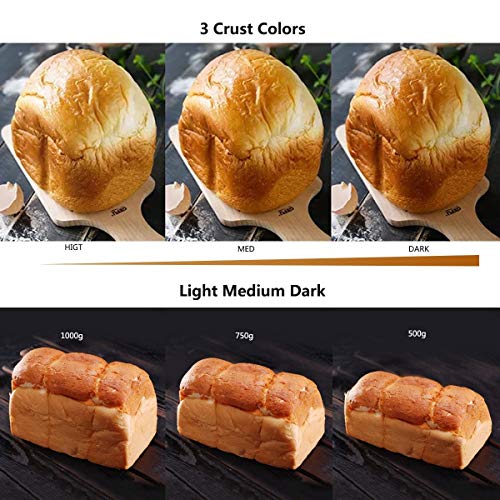 Automatic Bread Machine,BestComfort 15 Programs Bread Maker,15 Hours Delay Timer, 15 Hours Delay Timer, 1 Hour Keep Warm (style 1) - Thumbnail 4