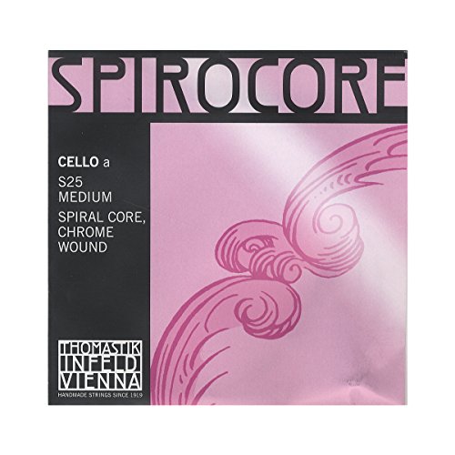 Thomastik-Infeld S25 Spirocore Cello Strings, Single A String, 4/4 Size, Steel Core Chrome Wound