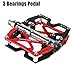 LX LERMX Bike Pedals, Universal Mountain Bicycle Pedals Platform Cycling Ultra Sealed Bearing Aluminum Alloy Flat Pedals 9/16