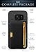 Smartish® Galaxy S7 Wallet Case - Q Card CASE [Samsung Slim Protective Kickstand CM4 Grip Cover] - Wallet Slayer Vol.2 (CM4) - Black Onyx