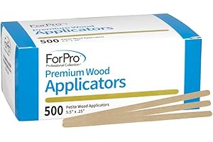 ForPro Professional Collection Premium Wood Applicators, Non-Sterile, Hair Removal Waxing, Petite, 4.5” L x .375” W, 500-Count