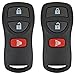 qualitykeylessplus 2 Remote Replacment for FCC ID: KBRASTU15 Keyless Entry 3 Button Key Fob Free KEYTAG