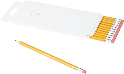 Amazon Basics Wood Cased Graphite HB Pencils Presharpened Pack of 12