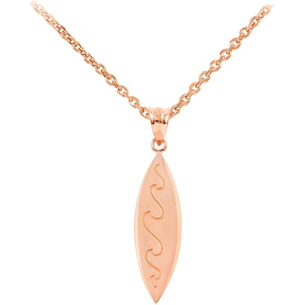 Amazon.com: Sideways Crosses Fine 14k Gold Ocean Waves