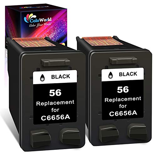 ColoWorld Remanufactured 56 Ink Cartridges Replacement for HP 56