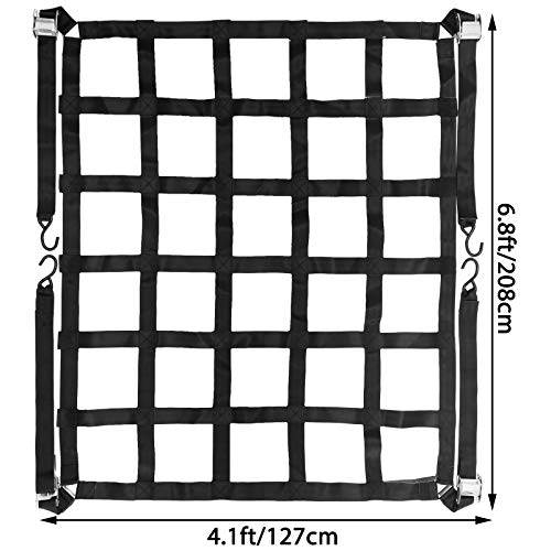 Mophorn 82" x 50" Cargo Net with SHooks, Truck Bed Cargo Net Capacity