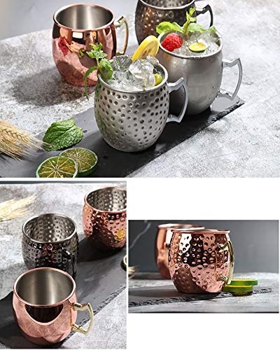 TWH Moscow Mule Cup, Pure Solid Copper Mugs, Copper Wine Glasses Stainless Steel Copper Plated Wine Glass Cocktailglas… – Bild 5