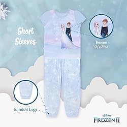 Disney Girls' 3-Piece Loose-fit Pajama Set, Soft