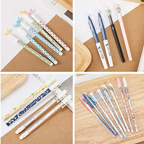 30 Pack Gel Ink Rollerball Pens Black + Blue Gel Pens Cute Pens for Girl Smooth Writing for Student Model Random (30 mix model)