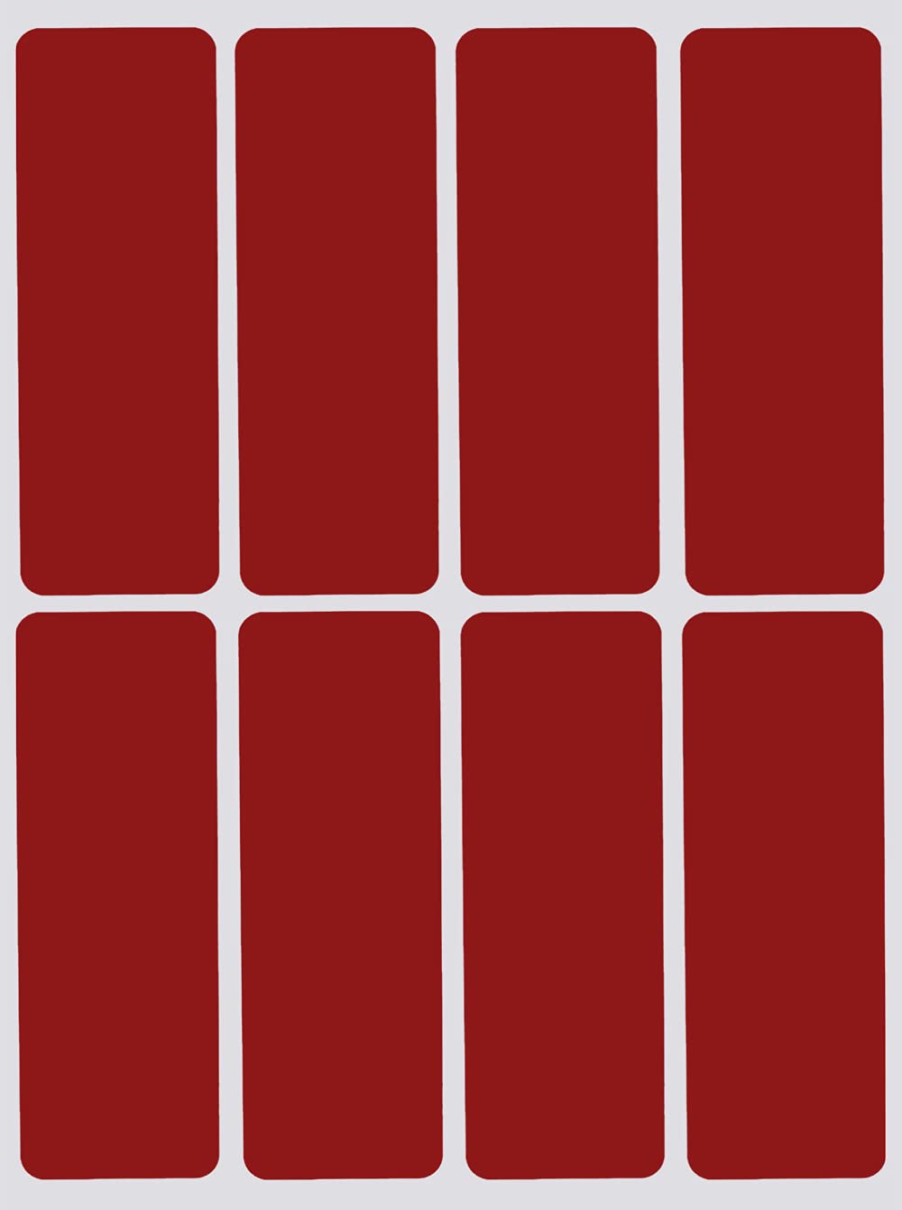 75mm x 25mm Writable Rectangular Labels Red Velvet Color Sticky Label Tag Stickers to Write for Home, Office, and School Projects, 120-Pack by Royal Green