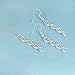 Kebaner Women DNA Double Helix Chemistry Science Molecule Biology Necklace & Earrings Jewelry Set Silver