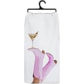 Koesus Pink Western Kitchen Towels, Dirty Martini Gifts Hand Towels, Pink Cowgirl Boots Decorative Dish Tea for Kitchen, Bar Towels for Bartender, Bar Cart Decor, 16x24 Inch