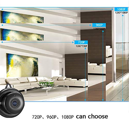 Wireless Camera, Putars 1080P HD Mini Indoor Wireless Smart Home Security Camera with Night Vision, Panoramic WiFi Wireless Camera 720p Voice Intercom IP