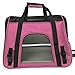 Mr. Peanut's Airline Approved Soft Sided Pet Carrier by, Two-Tone Luxury Travel Tote with Fleece Bedding, New Design, Under Seat Compatibility, Perfect for Cats and Small Dogs (Raspberry Red)