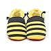 Delebao Baby Infant Toddler Cartoon Rubber Sole Crib Shoes Slippers Prewalker 3-24 Months (12-18 Months, Bee)